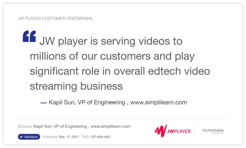JW Player - edtech video streaming